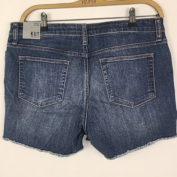 KUT from the Kloth Women's Gidget Fray Short Denim Shorts Stimulating W/D Sz 12 - Picture 5 of 6